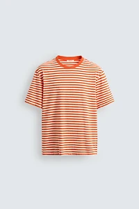 REGULAR FIT STRIPED JACQUARD T-SHIRT