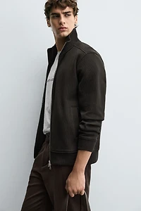 RIBBED ZIP JACKET