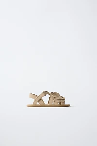 FLORAL LEATHER SANDALS