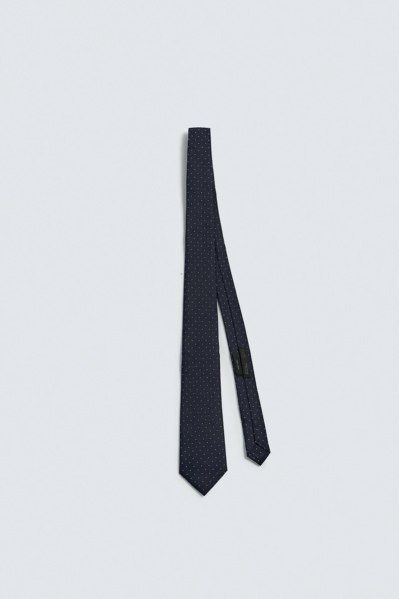 100% SILK POLKA DOT TIE