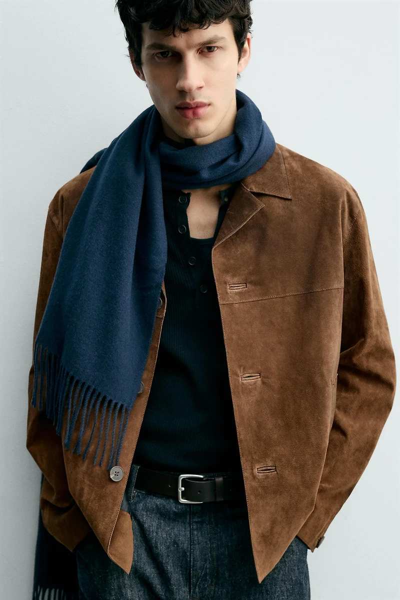 SUEDE LEATHER OVERSHIRT