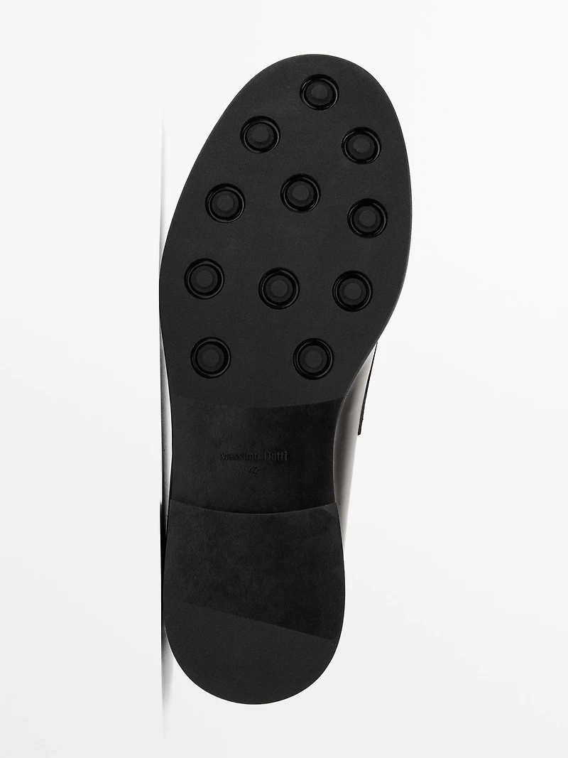 Mocassins en cuir avec patte