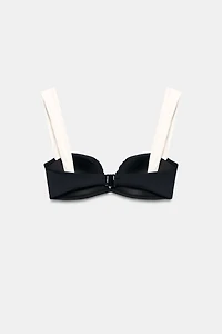CONTRAST STRAP BIKINI TOP
