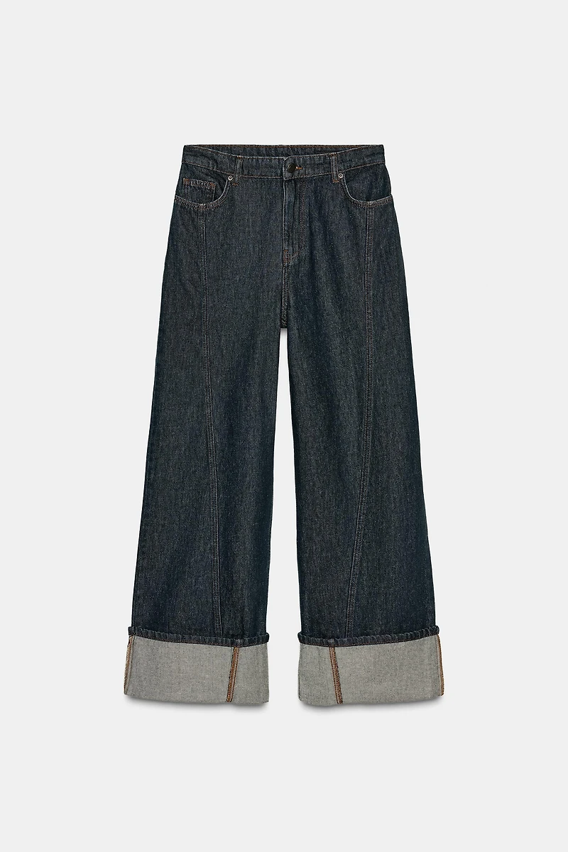 ZW COLLECTION MID-RISE WIDE LEG JEANS