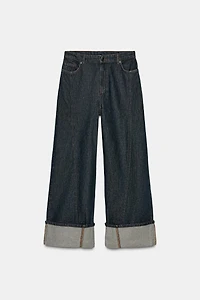 ZW COLLECTION MID-RISE WIDE LEG JEANS