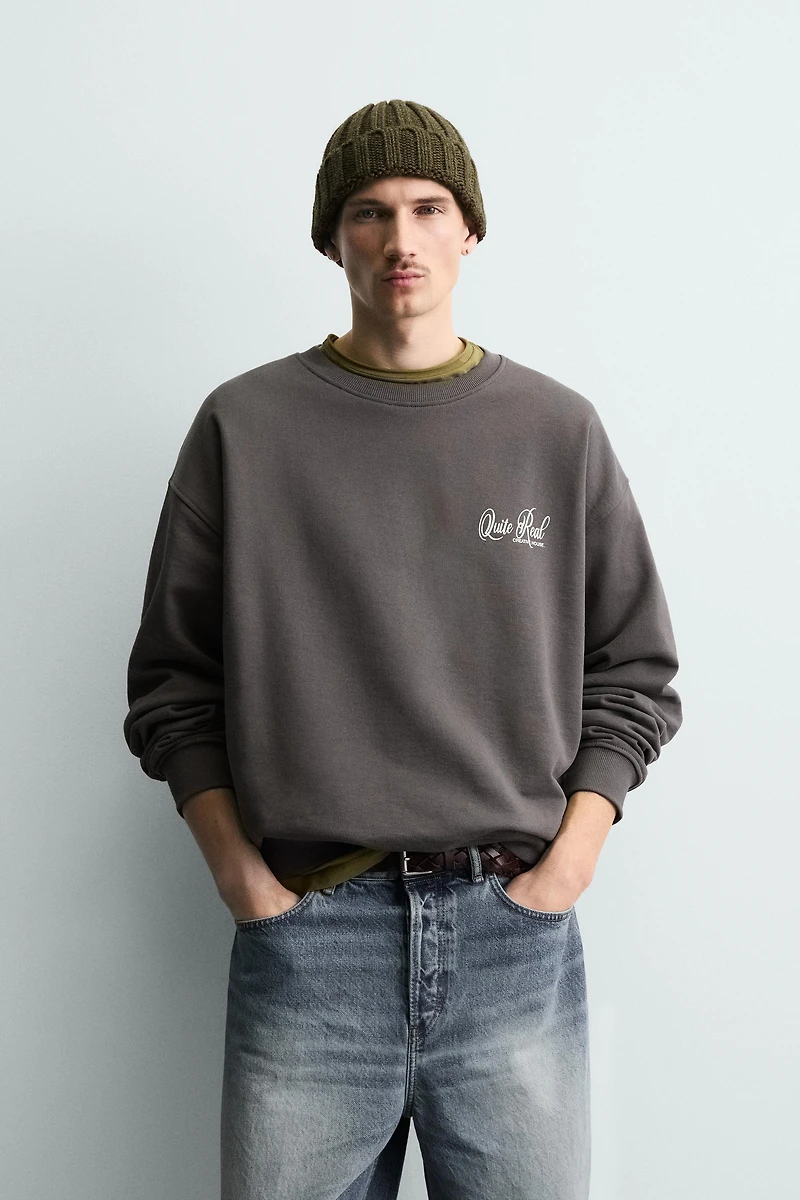 PRINTED CREWNECK SWEATSHIRT