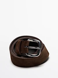 Plush nappa leather belt