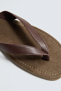 LEATHER STRAP SANDALS