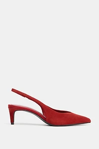 LEATHER SLINGBACK HEELS