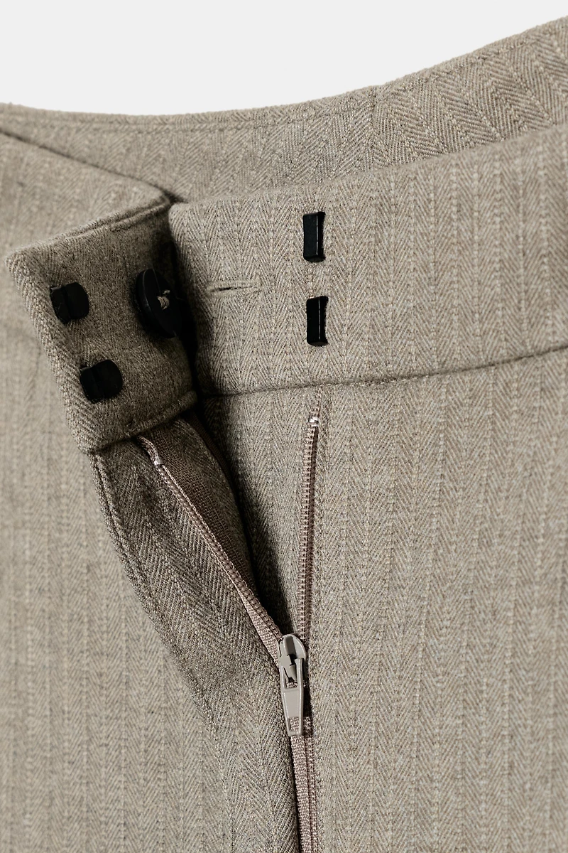 ZW COLLECTION HERRINGBONE BALLOON PANTS