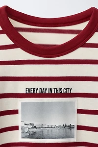 T-SHIRT A RAYURES VILLE CORUÑA