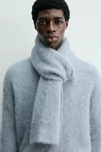 ALPACA BLEND KNIT SCARF