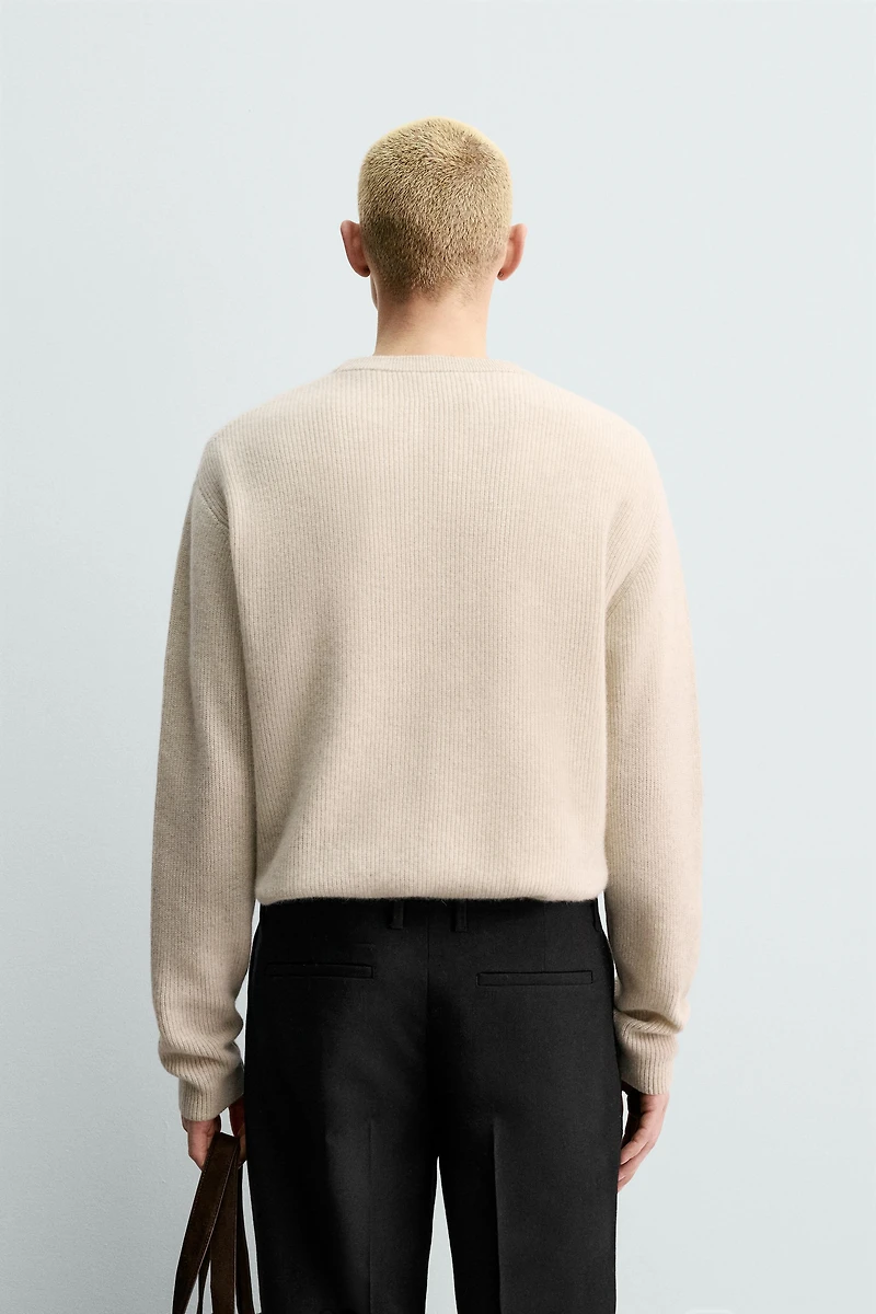 100% CASHMERE RIBBED JUMPER ORIGINS