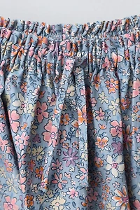 POPLIN FLORAL BALLOON SKIRT