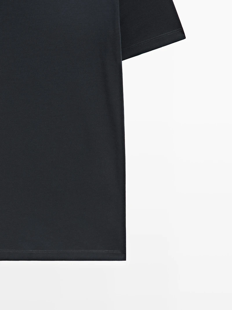 T-shirt à manches courtes en laine mélangée