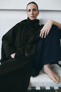 WATER REPELLENT CAPE TRENCH COAT ZW COLLECTION LIMITED EDITION