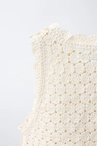 HEART CROCHET KNIT TOP