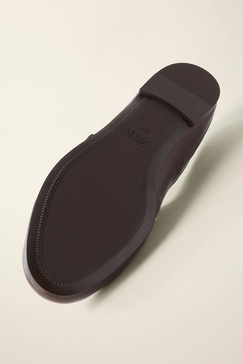 LEATHER BALLET FLATS CREATED BY CARAMEL LONDON X ZARA