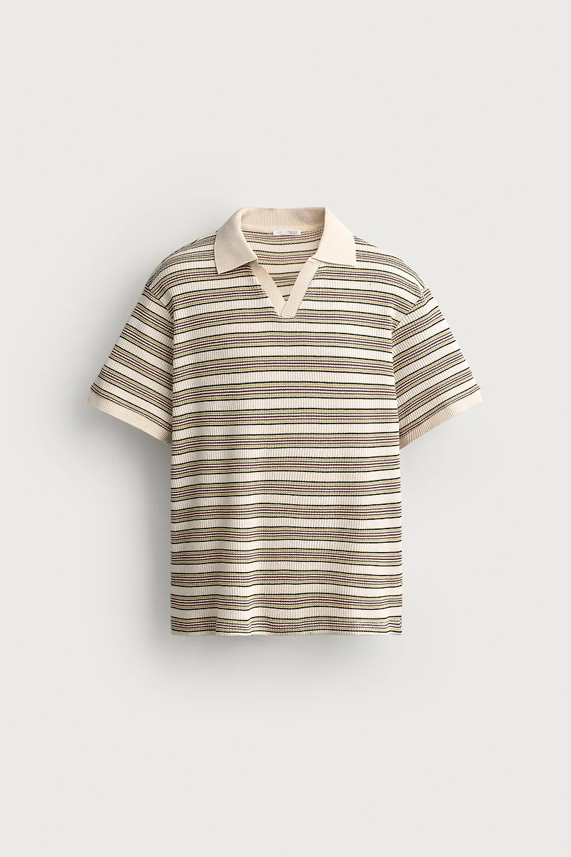 STRIPED REGULAR FIT POLO