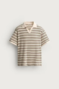 STRIPED REGULAR FIT POLO
