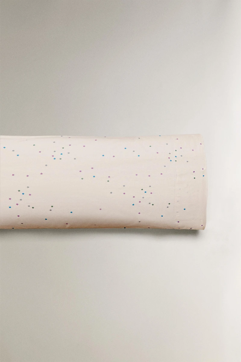 KIDS' COTTON STAR PILLOWCASE