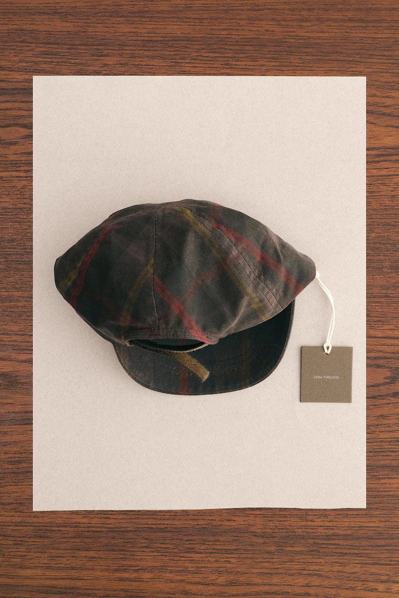 ZARA TIMELESS - CASQUETTE ENDUITE À CARREAUX