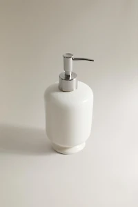 CREAM CERAMIC SOAP DISPENSER