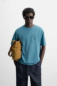 EMBROIDERED PIQUÉ T-SHIRT