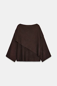 METALLIC THREAD CAPE JUMPER