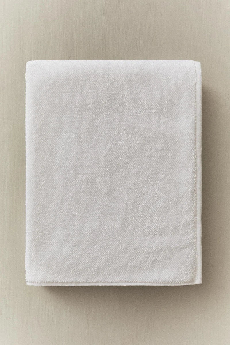 SERVIETTE DE BAIN COTON POINT RIZ