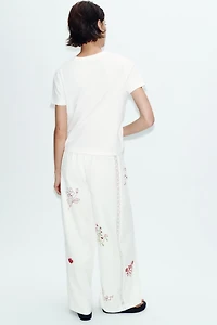 PANTALON LONG BRODÉ