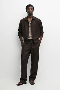 Total look 100% linen pants