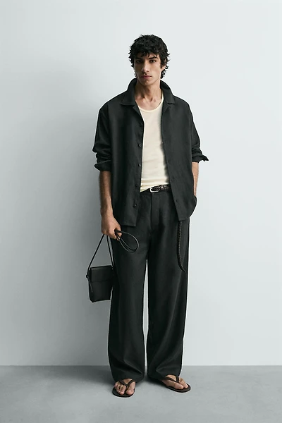 RELAXED FIT LINEN - VISCOSE SHIRT