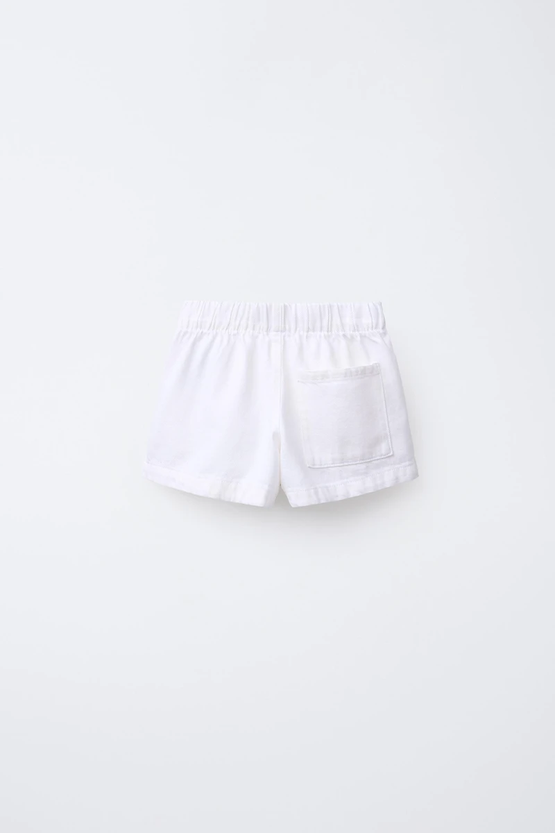 ELASTIC DENIM SHORTS