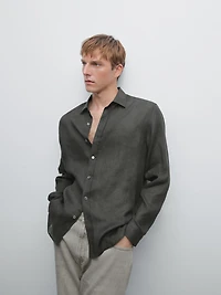 100% linen regular fit shirt