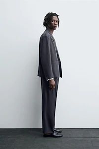 PLEATED SUIT PANTS