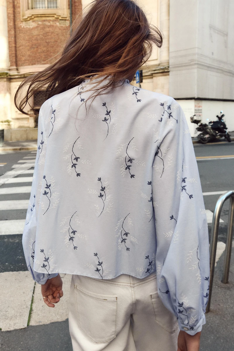 BLOUSE IMPRIMÉE BRODÉE