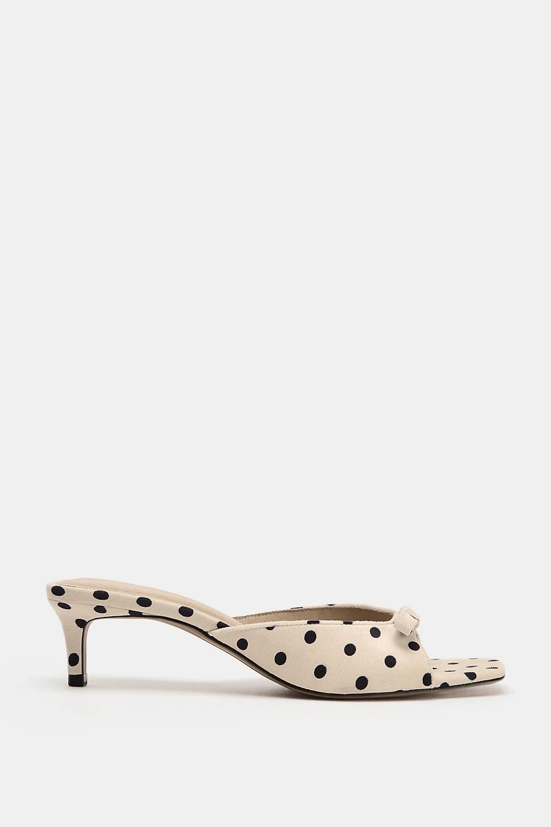 POLKA DOT BOW MULES