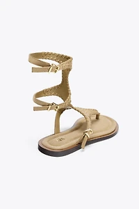 DOUBLE SUEDE STRAP SANDALS