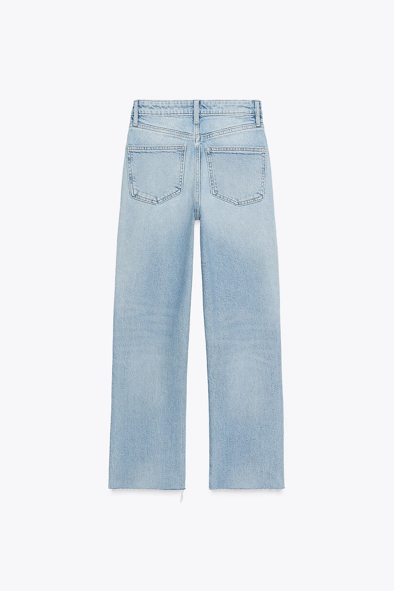 TRF HIGH-WAISTED CROPPED FLARE JEANS