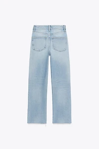 TRF HIGH-WAISTED CROPPED FLARE JEANS