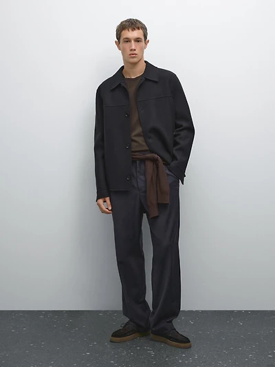 Double-layer wool jacket