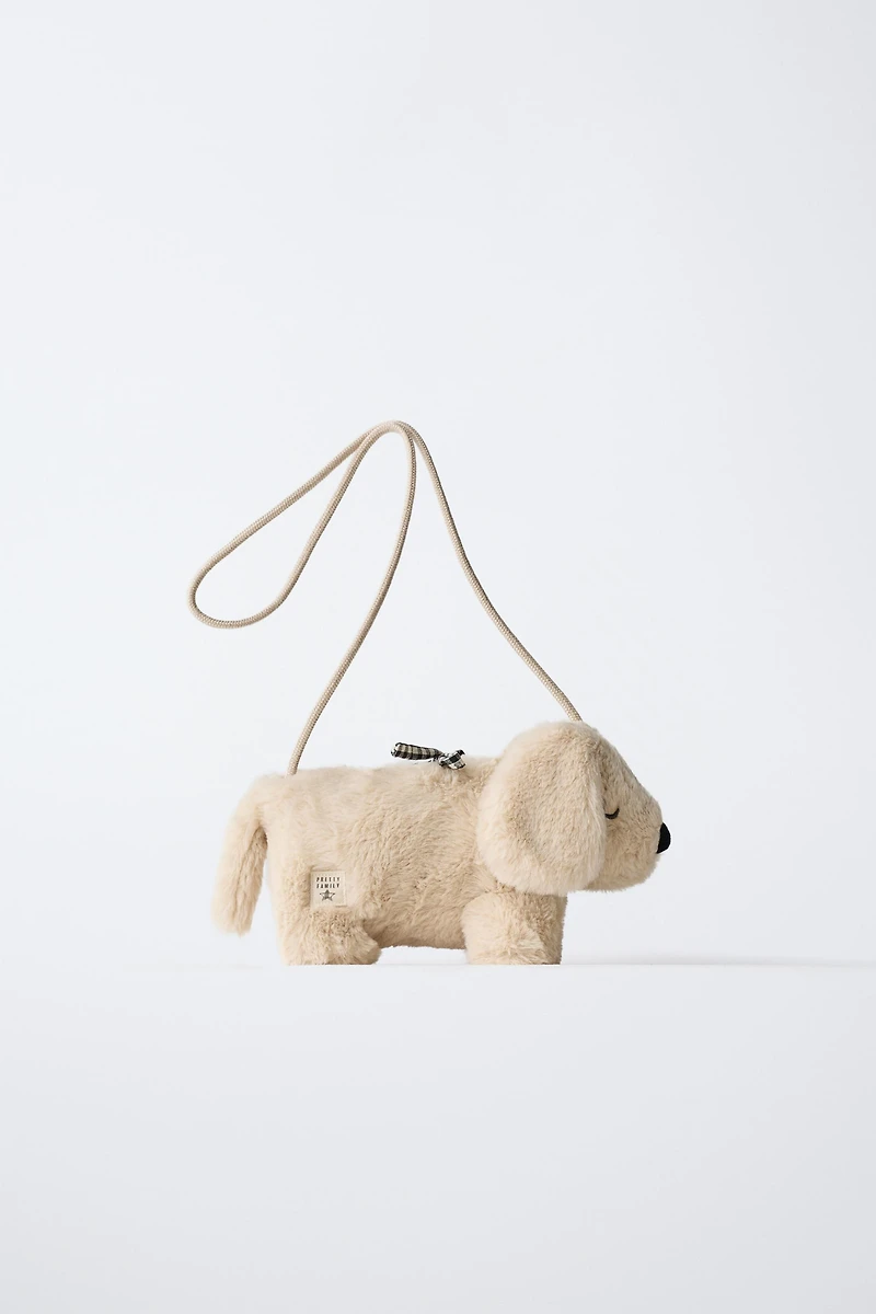 FAUX FUR PUPPY BAG
