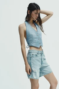 TRF DENIM VEST TOP