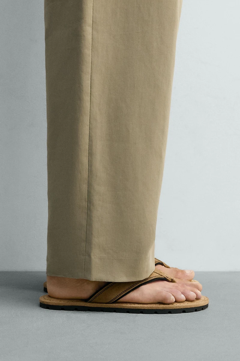 LEATHER STRAP SANDALS