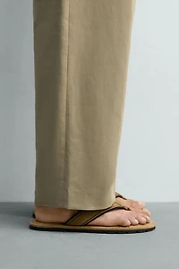 LEATHER STRAP SANDALS
