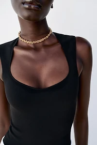 STRETCH SQUARE NECK BODYSUIT