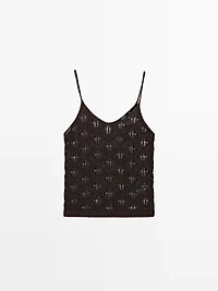 Strappy top with openwork detail
