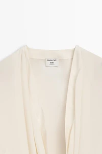 Flowing silk blouse with cowl neckline - STUDIO