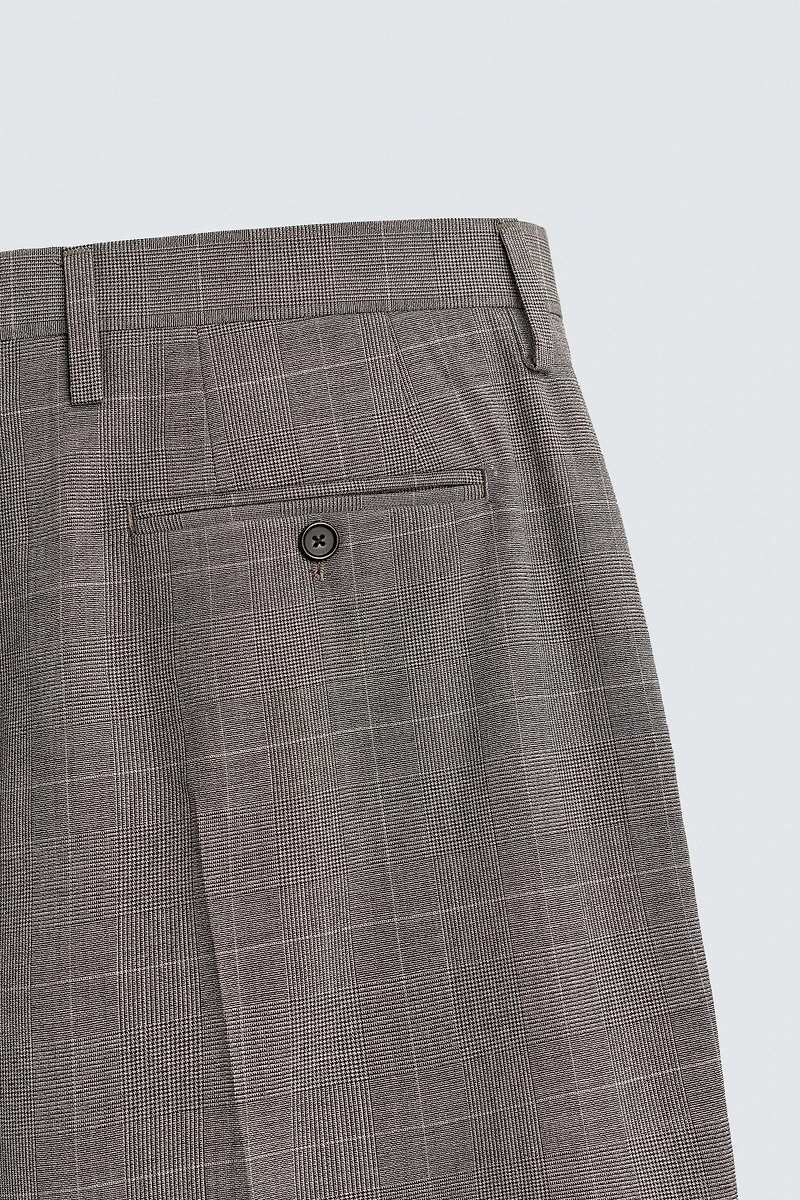PANTALON DE COSTUME À CARREAUX